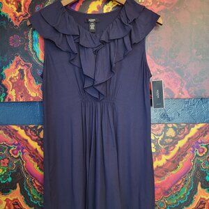Alfani Petite ~ Size P/S ~ Sleeveless Blue Dress ~ NWT